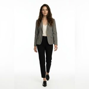 JCREW Chic Grey and Black Tweed Blazer